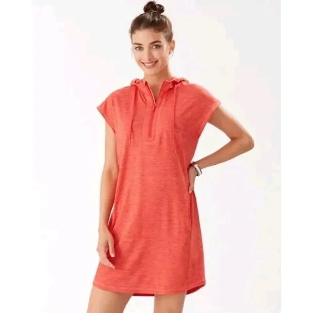 TOMMY BAHAMA Islandzone Ariana Hooded Hoodie Casual Dress Size XS Oversized